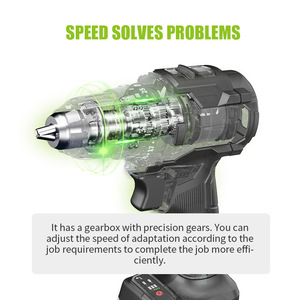 Brushless Lithium <b>Battery</b> <b>Drill</b> <b>Set</b> Rechargeable Impact Function 12V-21V Two-Speed Adjustable for Home - Product Image 2