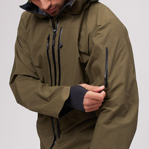 Veste zippée pour homme, LOGO personnalisé, veste légère et imperméable, veste coupe-vent vert softshell sportswear - Product Image 3