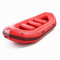 Bateau pneumatique pliable en PVC blanc, durable et stable, de 14 pieds, pour 10 personnes, 195 cm de large, 1,8 mm d'épaisseur, design personnalisé