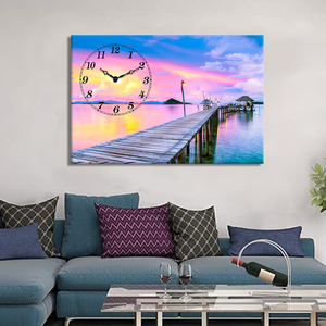 Tranh <span class=keywords><strong>Canvas</strong></span> Led Mới Với Tranh Đồng Hồ Treo Tường Kỹ Thuật Số Hình Ảnh Đêm Thành Phố New York Tranh In <span class=keywords><strong>Canvas</strong></span> Cho Tác Phẩm Nghệ Thuật Trang Trí Nhà - Product Image 2