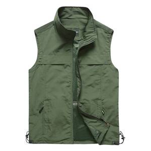 Chaleco de Trabajo Color Verde Militar, Multibolsillos, Poliéster, Uniforme de Trabajo Ligero - Product Image 1