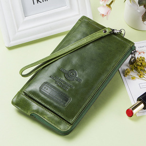 Portefeuille pour homme en cuir de vache véritable avec logo personnalisé, grande capacité, sac à main pour la vente en gros de marques - Product Image 1