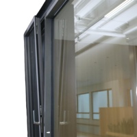 Ventana de vidrio de aluminio de personalización de gama alta, aislamiento térmico a prueba de sonido, ventanas de inclinación y giro para el hogar, Villa de lujo