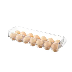 पर्यावरण के अनुकूल प्लास्टिक दराज कंटेनर खाद्य चिकन अंडे धारक ट्रे ढक्कन फ्रिज आयोजक कंटेनर सेट अंडा भंडारण बॉक्स