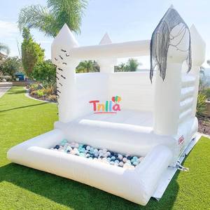 Prix d'usine <span class=keywords><strong>pas</strong></span> <span class=keywords><strong>cher</strong></span> gonflable videur sautant château plein d'entrain cavalier blanc mariage maison de rebond enfant en bas âge maison pleine d'entrain - Product Image 1