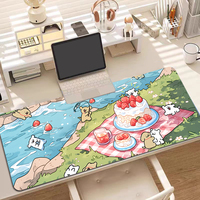 Tapis de souris POP MAT à motif de chien de dessin animé avec lignes épaissies, tapis de bureau par sublimation thermique en stock