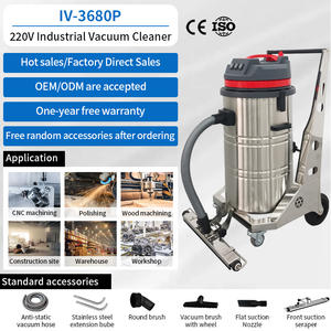 مكنسة كهربائية صناعية محمولة لاسلكية للتنظيف الجاف والرطب، مصنوعة من الفولاذ المقاوم للصدأ للاستخدام التجاري والمنزلي والفندقي - Product Image 1