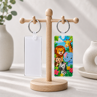 Foto-Sublimations-Acryl-Schlüsselanhänger Blanko Wärmeübertragung Bedruckbarer Schlüsselring für Personalisierte Geschenke