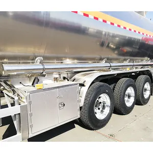 3 Axle 40000L 45000 Liters Aluminum Tankers Truck Fuel Tankers Tank Semi Trailer For Sale