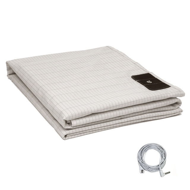 ESD Natural Energy Grounding Earthing Health Bed Mat Conductive Organic Cotton Silver Flat Sheet Stress Relief Mattress