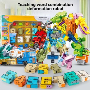 Bloques <span class=keywords><strong>de</strong></span> Construcción <span class=keywords><strong>de</strong></span> Robots Digitales Transformables, Silenciosos, para Niños, Letras <span class=keywords><strong>de</strong></span> <span class=keywords><strong>Autobots</strong></span>, Juguete <span class=keywords><strong>de</strong></span> Plástico para Bebés - Product Image 2