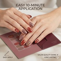 Envolturas de Uñas de Gel 3D de Resina de Color Sólido Sin UV, Venta al por Mayor, Más de 100 Colores a Elegir, Sin HEMA, Veganas, Ecológicas, Brillantes, Duración de 14 Días