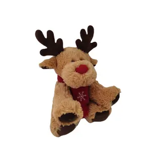 Penjualan laris mainan mewah rusa binatang stufted mewah hadiah anak perempuan anak laki-laki mainan mewah kawaii putih rusa Natal