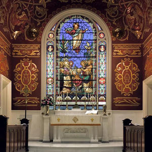 جودة عالية مخصصة فن زجاج الكنيسة موضوع الزجاج الملون تصميم وتصميم الزجاج الملون خفف من الزجاج الملون - Product Image 3