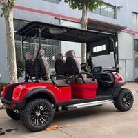 Voiture de golf tout-terrain 6 places avec batterie lithium électrique 60V, moteur AC et éclairage LED, neuve