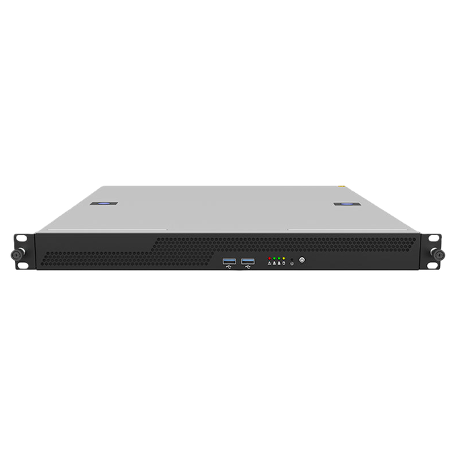 1U No Bay Rack Industrial Control Server Chassis 450mm Server Case 1 Full PCIE Slot SGCC Material Server case