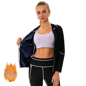 Individuelles Logo Saunaweste Fitness Gewichtsabnahme Fitnessstudio Training Abnehmen Schweißsaunaanzüge für Damen