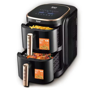ดีไซน์ประหยัดพื้นที่ หม้อทอดไร้น้ำมันดิจิตอล 6 ลิตร แบบซ้อน 2 ตะกร้า - Product Image 2