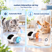 Jouet interactif intelligent pour chat, balle roulante automatique télécommandée pour animaux de compagnie d'intérieur, voiture jouet télécommandée pour animaux domestiques