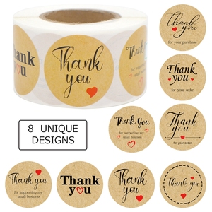 Etichette adesive con stampa personalizzata In rotolo soffitto decorativo grazie rotolo di <span class=keywords><strong>adesivi</strong></span> per regali di natale festa di nozze - Product Image 6