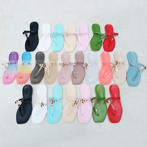 Sandalias Planas de Gel con Punta Cuadrada para Mujer, Nuevas y Populares en Europa y América - Product Image 1