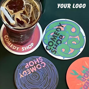 Posavasos personalizados para bebidas de papel de tablero de pulpa absorbente posavasos redondos de 40 pt posavasos impresos personalizados al por mayor Bar cerveza posavasos personalizados para bebidas - Product Image 6