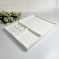 Plateaux en cuir PU personnalisables, boîtes de rangement en cuir de luxe ; plateaux pour chambre d'hôtel ; plateaux pour machine à café.