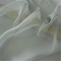 Promotie zachte effenkleurige soepele ademende natuurlijke 100% pure zijden chiffon stof voor dames zonwerende kleding textiel