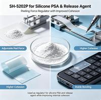 Résine vinyle MQ SH-5202P, additif silicone haute isolation résistant au vieillissement UV pour adhésifs PSA, revêtements, mastics et adhésifs de scellement