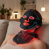 Masque de luminothérapie LED EYCO pour le visage et le cou, masque de luminothérapie infrarouge rouge pour le visage et le cou