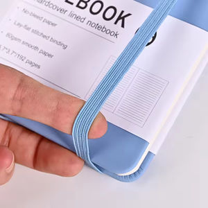 Carnet A5 en cuir PU, logo personnalisé imprimé, 100 feuilles, pages lignées blanc ivoire, reliure spirale, journal scolaire macaron, cadeau - Product Image 2