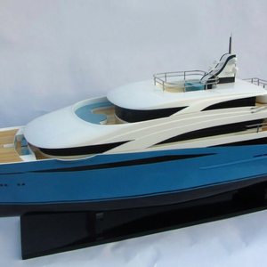 Maqueta de Yate a Motor TC65 en Madera, Hecha a Mano, Personalizada, Moderna, Estilo Europeo, Personaje de Cine/TV, Decoración Náutica Navideña para el Hogar - Product Image 1