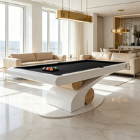 Table de billard moderne en bois massif de 7, 8 ou 9 pieds avec plateau de tennis et plateau en ardoise naturelle pour divertissement intérieur