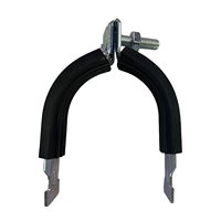 Collier de serrage pour conduit de type C Finemaker Flex-Gear 3/4 pouces, en fer galvanisé, avec bande de caoutchouc, certifié CE, pour la construction