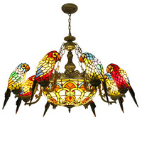 Livraison gratuite perroquet lustre moyen LED salon salle à manger étude Clubhouse confortable Villa KTV personnalisé créatif