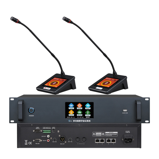 With Camera Tracking Vote Function Conference Delegate Chairman Wired Digital Gooseneck Microphone Conference Hall Sound System