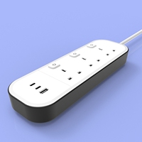 Multiprise avec 3 ports de charge USB et Type C, prise UK, 13A