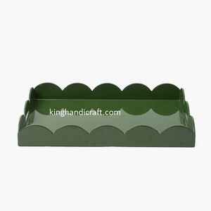 Fabricant de plateaux de service de forme personnalisée, faits à la main, écologiques, de qualité commerciale |   Plateau décoratif pour aliments et boissons OEM ODM pour hôtel - Product Image 1