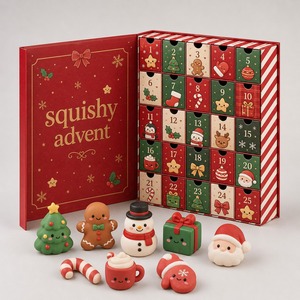 <span class=keywords><strong>Calendario</strong></span> de Adviento Personalizado con Forma de Libro, <span class=keywords><strong>Calendario</strong></span> de Adviento de Papel para Niños con Juguetes Blandos, Empaque de <span class=keywords><strong>12</strong></span> Días con Cinta - Product Image 2