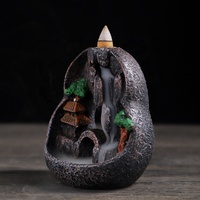 Brûleur d'encens créatif vintage portable à refoulement porte-cadeau de haute qualité maison bureau cascade brûleur d'encens en résine