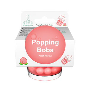 Fournisseur de thé boba direct vente en gros 125g miel pêche boba popping pour thé à bulles et desserts - Product Image 3