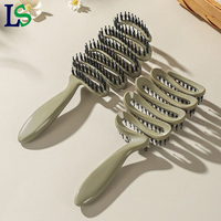 Brosse à cheveux de barbier de nouvelle conception en gros, outil de coiffure, brosse à cheveux bouclés humides et secs, brosse à démêler les cheveux, brosses de coiffage avec logo