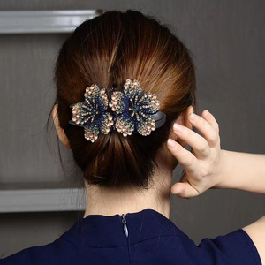 กิ๊บติดผมรูปปากเป็ดสำหรับคุณ<span class=keywords><strong>แม่</strong></span>,อุปกรณ์เสริมคลิป<span class=keywords><strong>ผม</strong></span>รูปดอกไม้พลอยเทียมแบบเกาหลี - Product Image 3