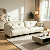 Ensemble de meubles de salon de luxe moderne, nouveau design, canapé inclinable avec porte-gobelets, fonction USB, en cuir électrique