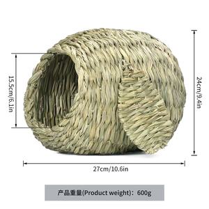 Handgemachtes umwelt freundliches Stroh gewebtes Haustier bett Bequemes Nesthaus für Katzen Totoro Hamster Meers chweinchen Haustiere anderer Züchter - Product Image 6