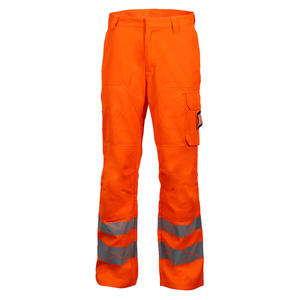 Pantalones de trabajo de alta visibilidad, ignífugos, de algodón, transpirables, ligeros, naranja, reflectantes, de seguridad, para fábrica - Product Image 2