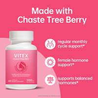 Capsules de Vitex OEM ODM pour l'équilibre hormonal, extrait de Vitex Agnus-Castus (chasteberry), complément alimentaire pour femmes