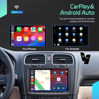 Podofo 9'' 4+64GB Autoradio CarPlay Android Auto GPS/WiFi/BT/FM/RDS pour VW PASSAT /GOLF /JPOLO /TOURAN /SEAT/ALTEA