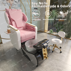 Luxe Moderne Nail Salon Trône Professionnel Dos Haut <span class=keywords><strong>Pied</strong></span> Spa Massage Manucure <span class=keywords><strong>Noir</strong></span> Pédicure <span class=keywords><strong>Chaise</strong></span> - Product Image 3