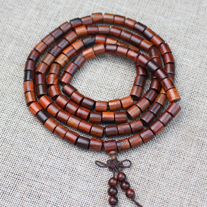 Pulsera de Madera de Palisandro de Laos con 108 Cuentas en Forma de Barril, Joyería Unisex, Regalo, Hecho en Hangzhou - Product Image 1